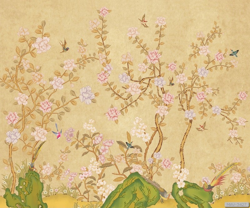 Cây hoa hồng leo và chim MAV-3427 